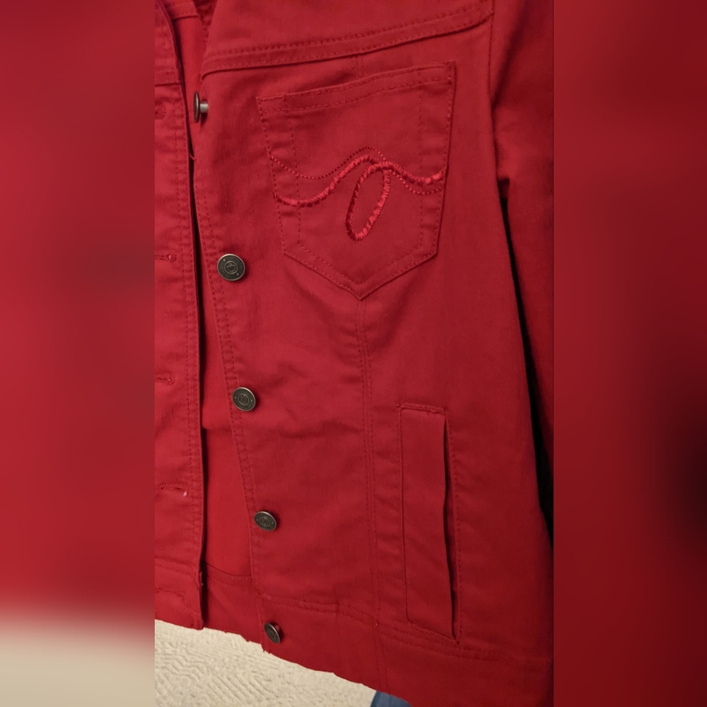 Jean Jacket Red - Picture 3 of 6